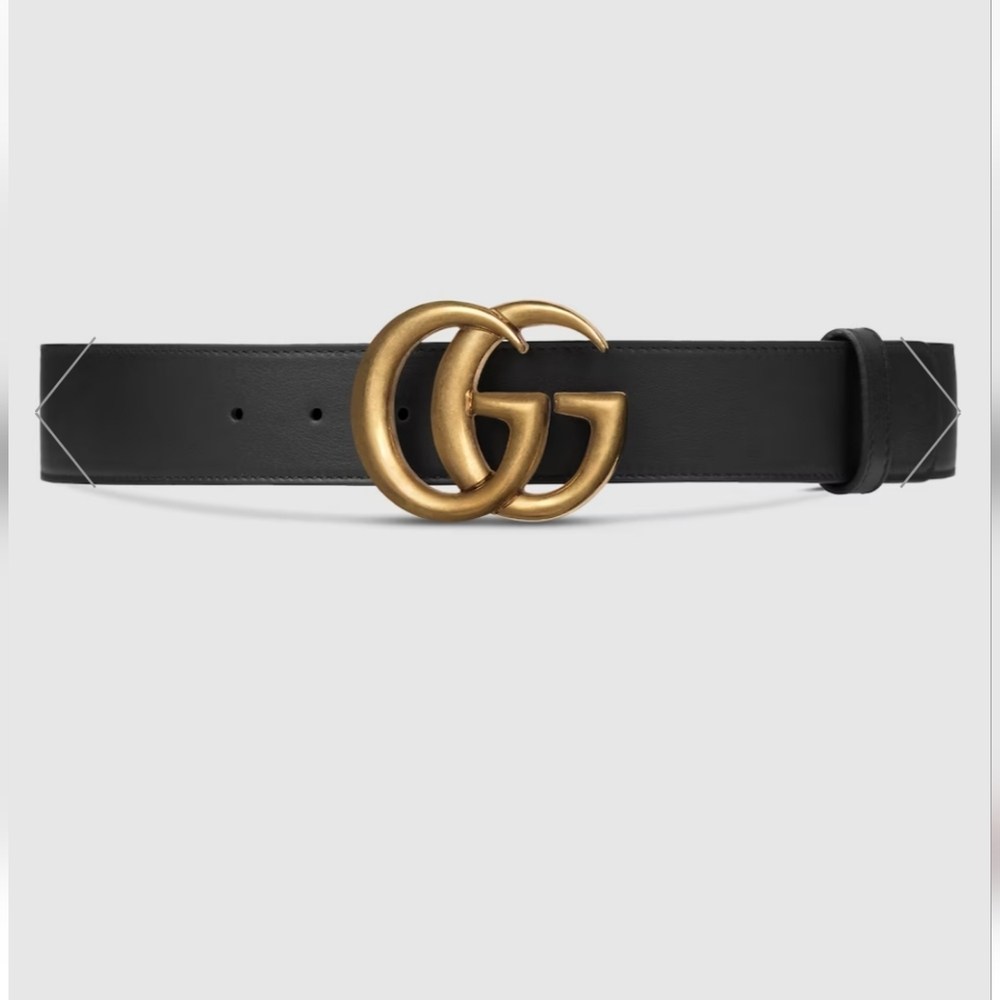 Black Gucci Marmont Belt